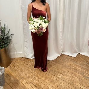 Revelry- Jade Velvet dress- romantic rose
